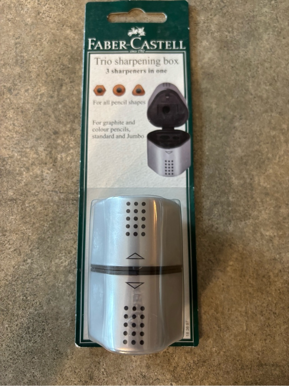 Faber-Castell Silver Trio Pencil Sharpening Box